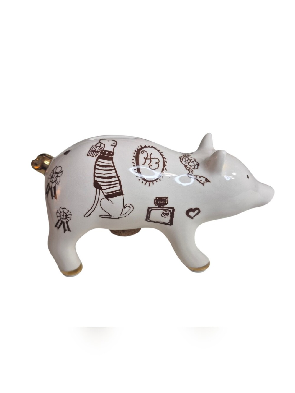 RARE Henri Bendel Iconic Ceramic Piggy Bank Like New